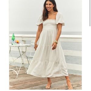 Abercrombie white linen dress